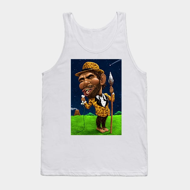 Croonin' Caveman Tank Top by Motzart